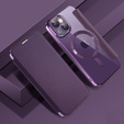 Flip case for iPhone 15, RFID Wallet MagSafe CamShield, purple