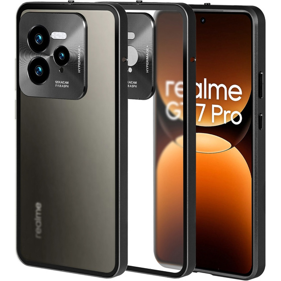 1 x Case for Realme GT 7 Pro, Frame Case, black