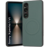 Case for Sony Xperia 1 VI, Leather Hybrid MagSafe, green