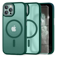 Case for iPhone 11 Pro, for MagSafe, ERBORD Matt Case, green + Screen Glass