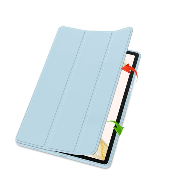 Case for Samsung Galaxy Tab S10+ Plus, Smartcase with stylus space, blue