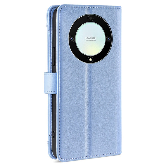Flip case for Honor Magic5 Lite, Wallet Zipper Pocket, blue