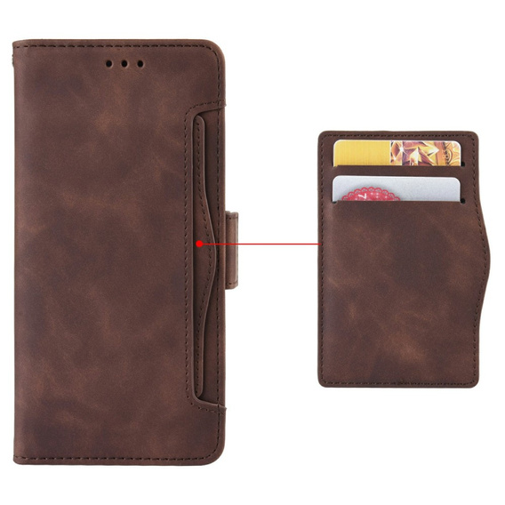Flip case for Realme GT 7 Pro, Card Slot, brown