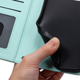 Flip case for iPhone 16 Plus, Rhombus Crossbody Leather, green