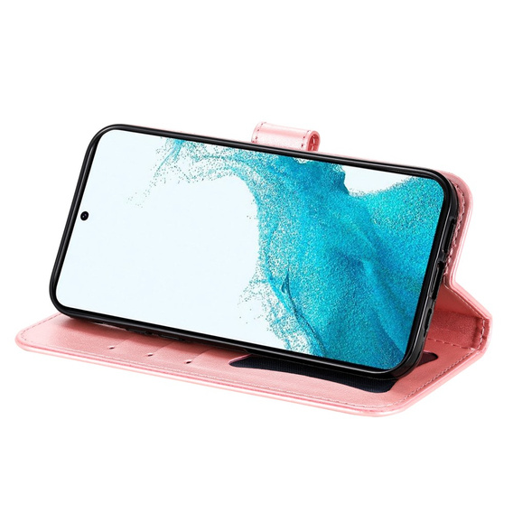 Flip case for Samsung Galaxy A54 5G, Mandala Flower, pink rose gold