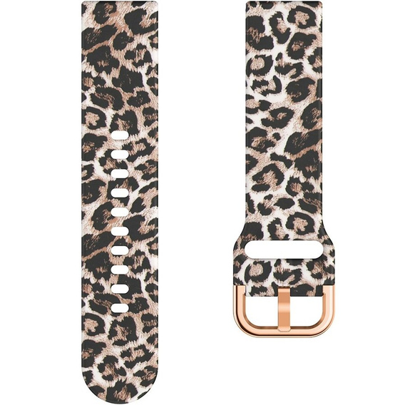 Silicone Strap for Samsung Galaxy Watch Active 20mm, Brown Leopard