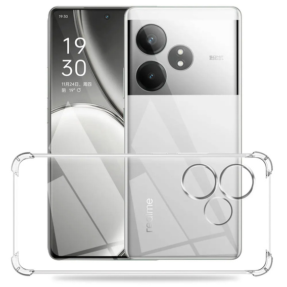 Case for Realme GT 6 / 6T, Dropproof, transparent