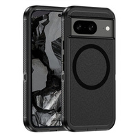 Case with frame for Google Pixel 8A, for MagSafe, black