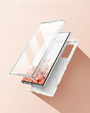 Case for Samsung Galaxy S22 Ultra, Suritch Full Body Marble, white