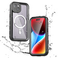 IP68 Waterproof Case for iPhone 15, SHELLBOX MagSafe, black