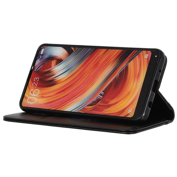 Flip case for Xiaomi Poco F6 Pro, Split Leather, black