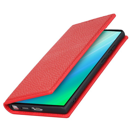 Leather case for Samsung Galaxy S23 Plus, ERBORD Grain Leather, red