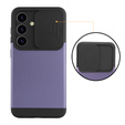 Case for Samsung Galaxy S24, ERBORD CamProtect Slide Camera, purple