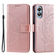 Flip case for Oppo A17, Mandala, pink rose gold