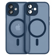 Case for iPhone 16 Plus, for MagSafe, ERBORD Matt Case, dark blue + Screen Glass
