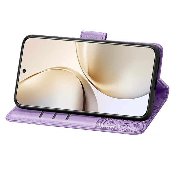 Flip case for Realme 14 Pro 5G, Butterfly, purple