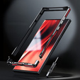 Case LUPHIE for Samsung Galaxy S23 Ultra, Armor Bumper, black / red