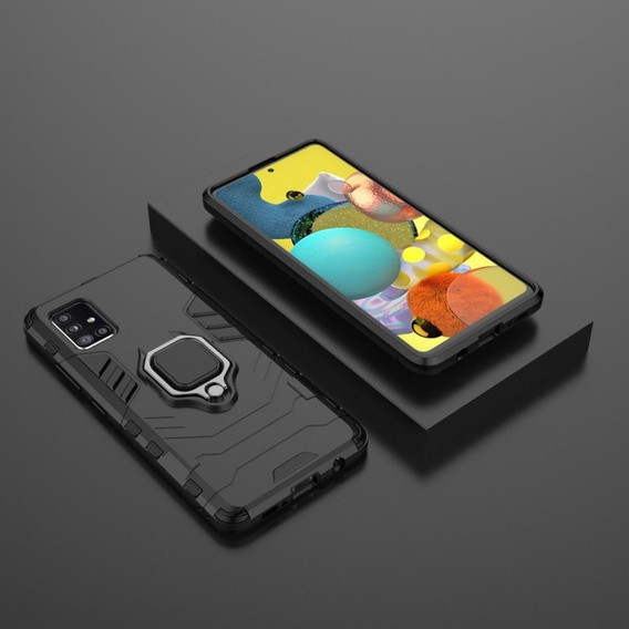 Case for Samsung Galaxy A51 5G, Kickstand Ring, black