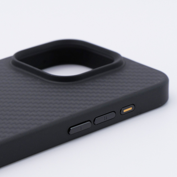 Case for iPhone 15 Pro, Aramid Fiber Cover, black