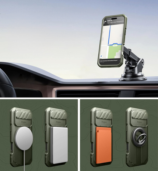 Dexnor armoured case with stand and camera shutter, for MagSafe for iPhone Air