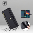 Flip case for Realme 14 Pro+ 5G, Wallet Zipper Pocket, black