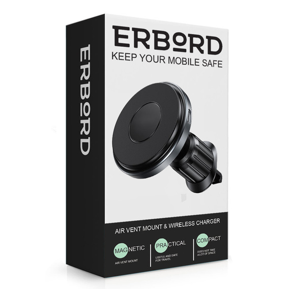 ERBORD C190 Car Holder 15W Inductive Charger for MagSafe