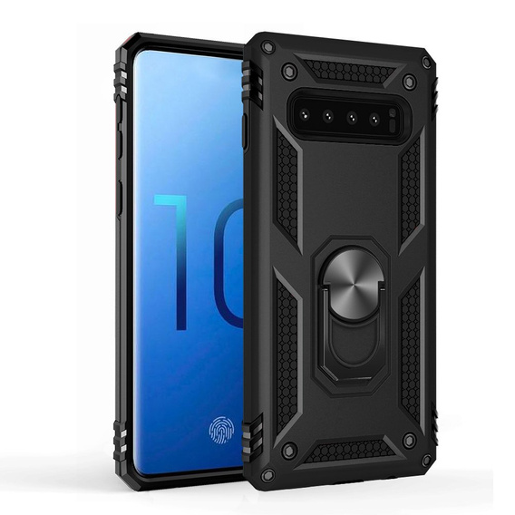 Armor Case for Samsung Galaxy S10+ Plus, Nox Case Ring, black