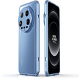 Case for Xiaomi 14 Ultra, Armor Bumper, with lens cover, blue / silver