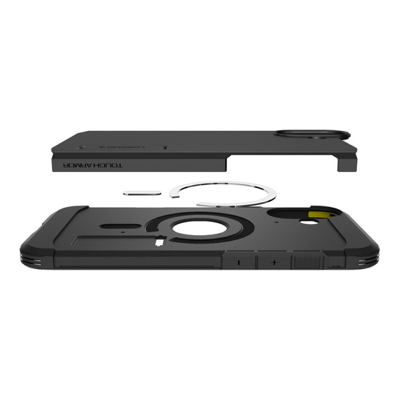 Spigen case for iPhone 16 Plus, Tough Armor Mag MagSafe, black + 9H Tempered Glass
