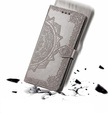 Flip case for Motorola Edge 50 Fusion 5G, Mandala, grey