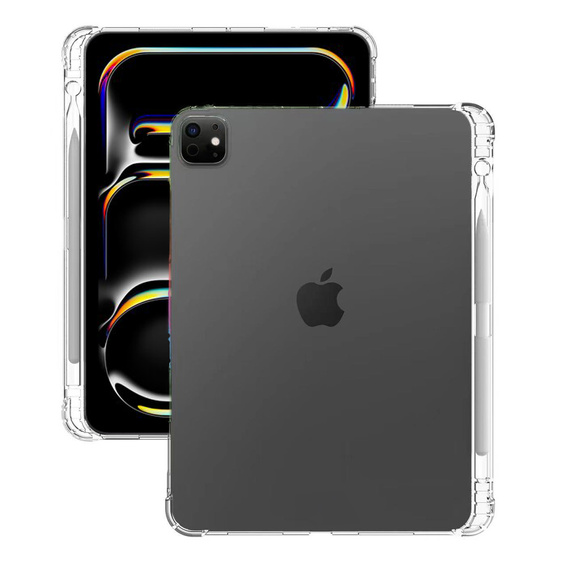 Case for Apple iPad Pro 13" 7 gen. 2024 (A2925, Silicone, transparent
