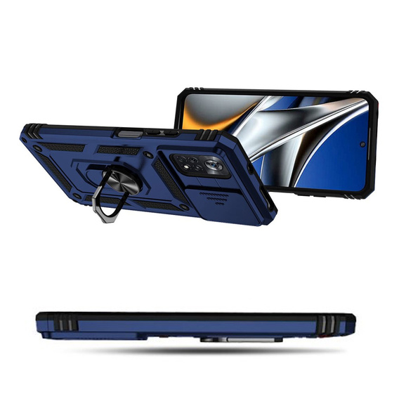 Case for Xiaomi Poco X4 Pro 5G, CamShield Slide, blue