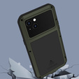 Love Mei Case for iPhone 14, armored with glass, green