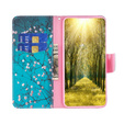 Flip case for Motorola Moto G54 5G, Wallet, sakura, blue