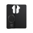 BENKS Kevlar Case for Samsung Galaxy S25+ Plus, for MagSafe, Carbon Fiber, black