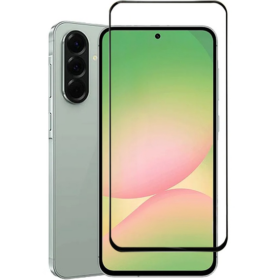 3D Tempered Glass for Samsung Galaxy A56, black frame