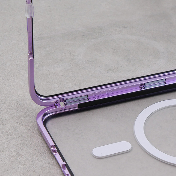 Magnetic Dual Glass MagSafe case for Samsung Galaxy S23+ Plus, purple