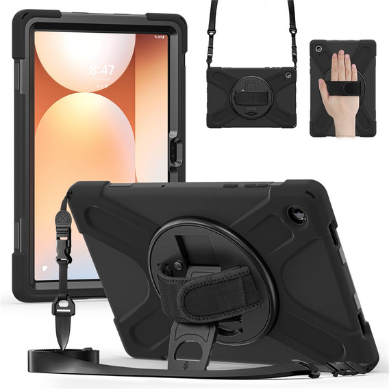 Armoured case with stand and shoulder strap for Samsung Galaxy Tab A11+