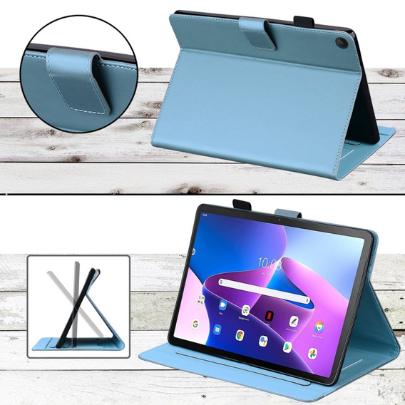 Case for Lenovo Tab M10 Plus 10.6 Gen 3, with flap, animal, blue