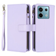 Flip case for Xiaomi Redmi Note 13 Pro 4G / Xiaomi Redmi Note 14S / Xiaomi Poco M6 Pro 4G, Wallet Zipper Pocket, purple