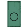 NILLKIN Case for Samsung Galaxy S24 Ultra, Silicone CamShield Case for MagSafe, green