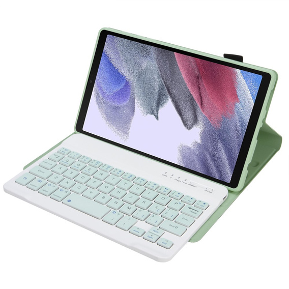 Case + keyboard Samsung Galaxy Tab A7 Lite 8.7 T220 / 225, light green