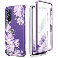 Case for Samsung Galaxy A14 4G/5G, Suritch Full Body Flowers, purple