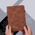 Flap case for Lenovo Tab M9, flower, brown