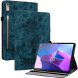 Flap case for Lenovo Tab P12, flower, blue