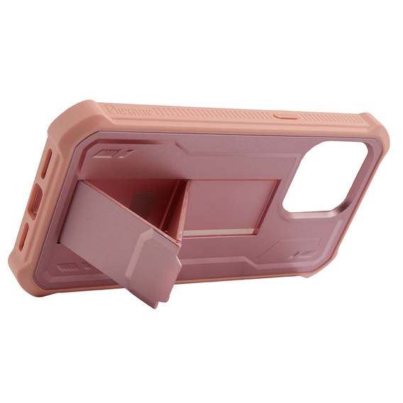 Armored case for iPhone 13 Pro, Dexnor Full Body, pink rose gold