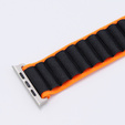 Nylon Strap for Apple Watch 1/2/3/4/5/6/7/8/SE/ULTRA 42/44/45/49mm, Orange / Black