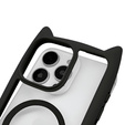 Case for iPhone 16 Pro, for MagSafe, Cute Cat, black + Screen Glass