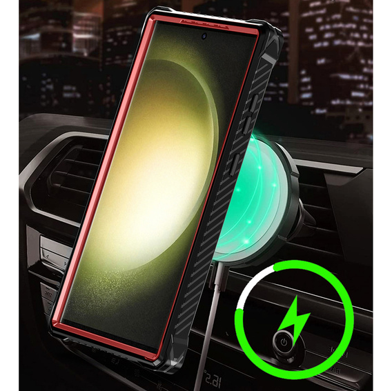 Case for Samsung Galaxy S23 Ultra, Heavy Duty Ring, red