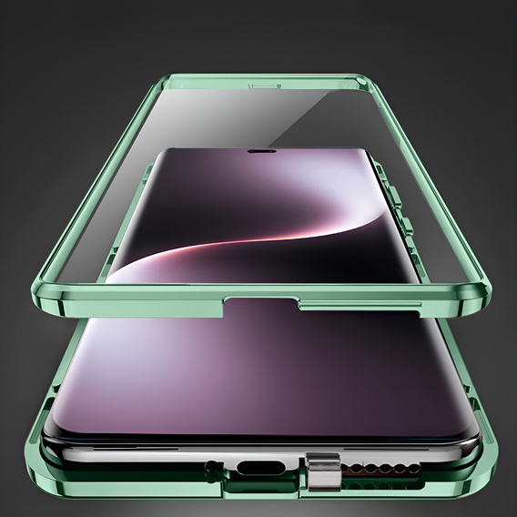 Case for Honor Magic 7 Lite, Magnetic Dual Glass, green